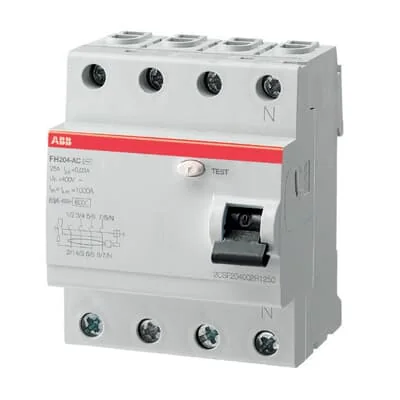 ABB Interruptor Diferencial 4X40A 30MA, Tipo AC, F204 AC-40/0.03, Marca:abb F204-40