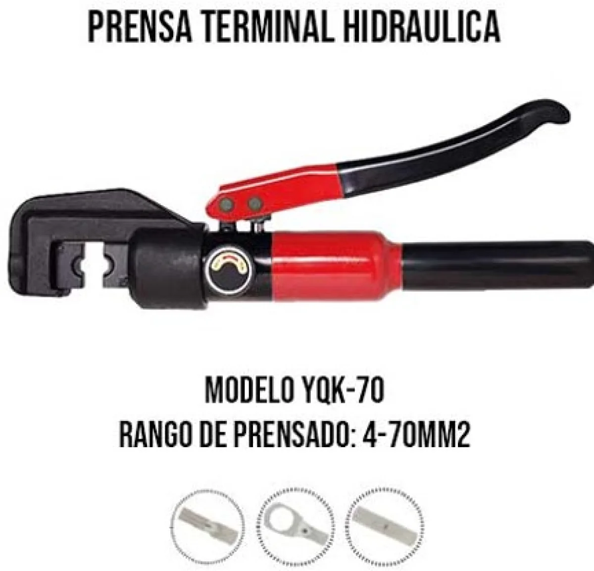 AGRA TOOLS Prensa Terminal Hidraulica 4 A 70 MM2 YQK-70 - Agra Tools YQK-70