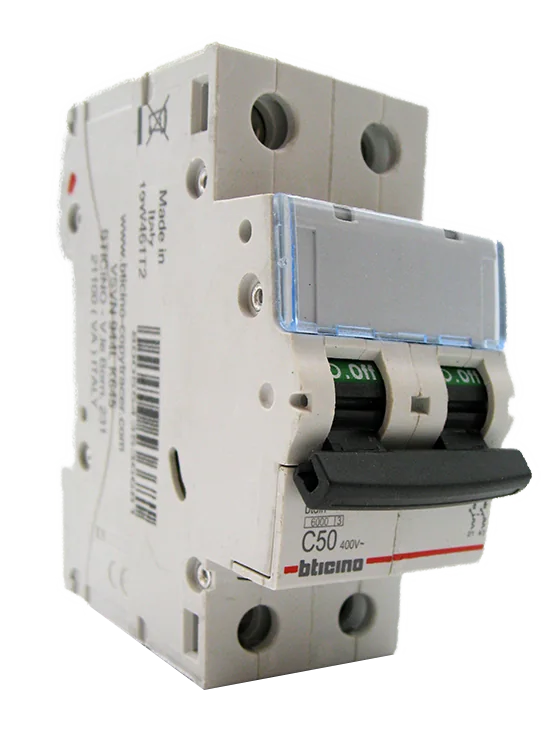 BTICINO Interruptor Termomagnetico 2X50A 10KA FN820YC50 - Bticino BTICINO Interruptor Termomagnetico 2X50A 10KA FN820YC50 - Bticino FN820YC50