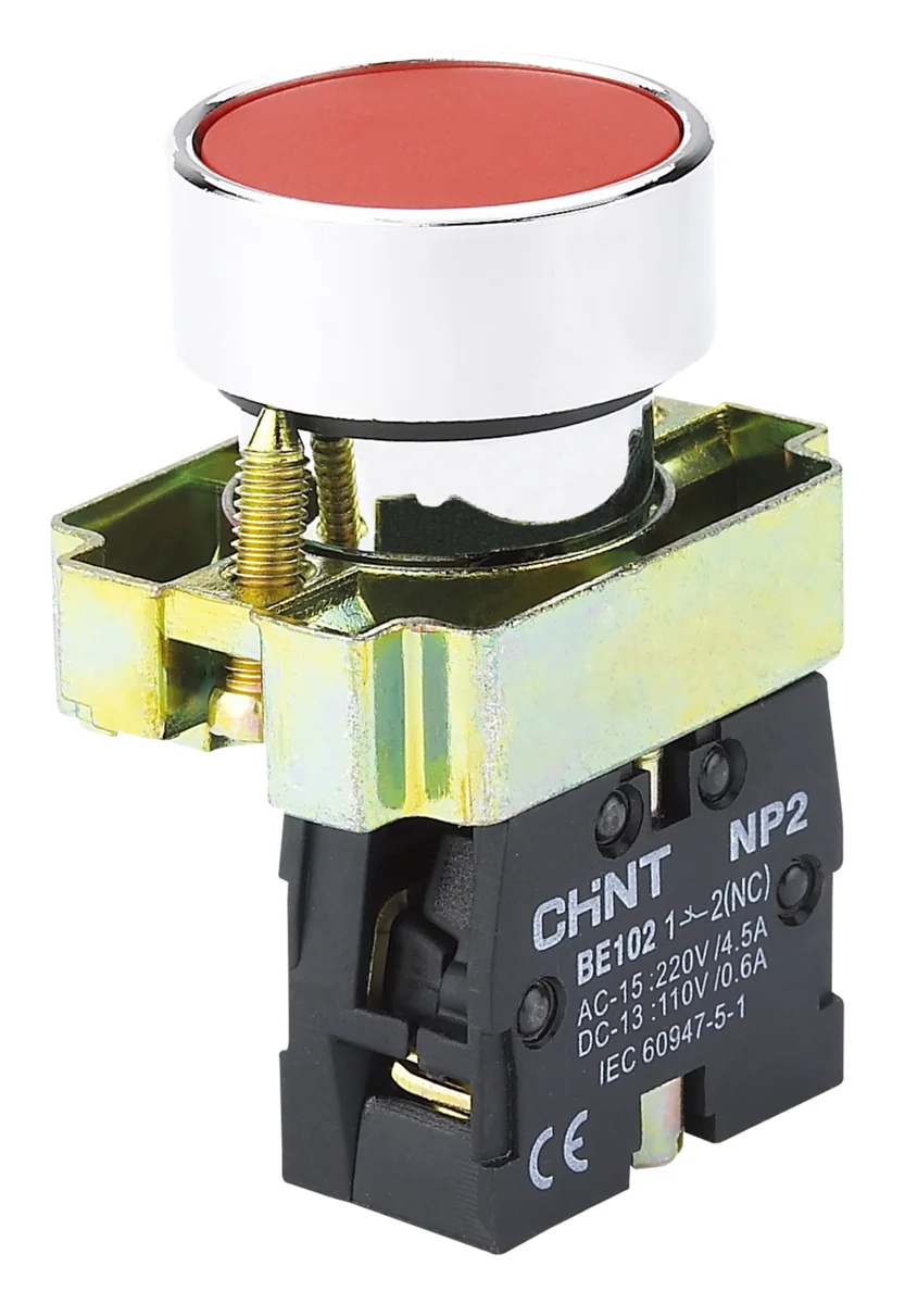 CHINT Pulsador Rojo Base Metalica NC 22MM NP2-BA42 Marca Chint CHINT Pulsador Rojo Base Metalica NC 22MM NP2-BA42 Marca Chint 574843