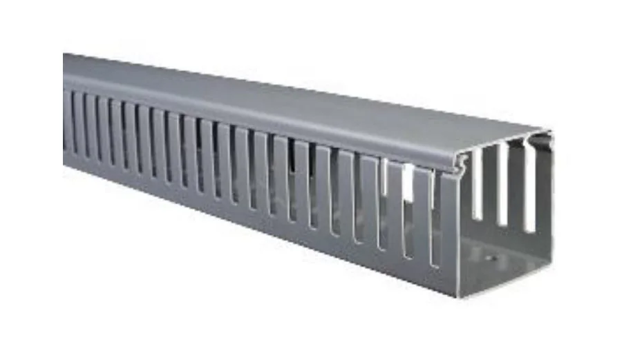 DEXSON Canaleta Ranurada PVC Gris 80X 80 DXN10122 DXN10122