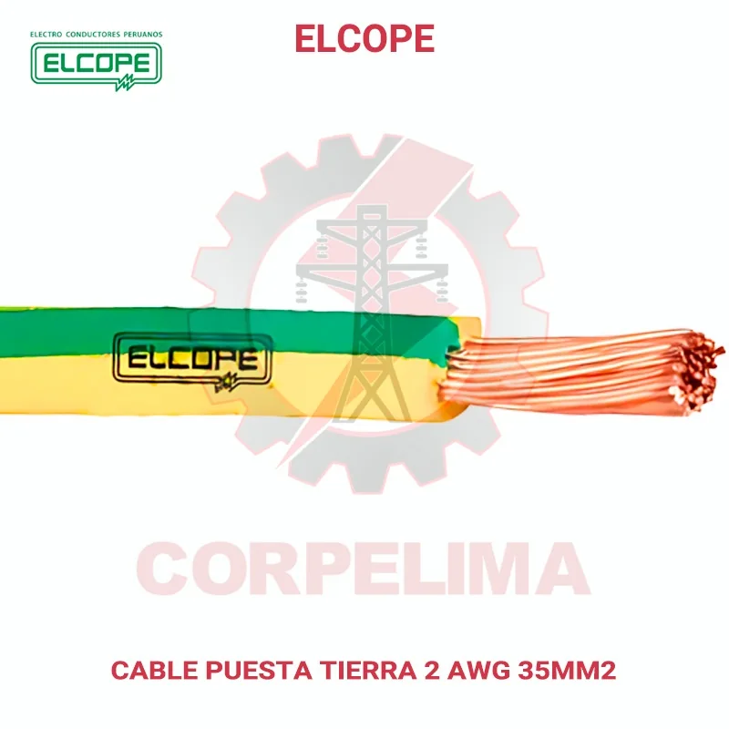 ELCOPE Cable Cpt-Oh 35 MM2 Amarillo/Verde P.t - CPT35MM Elcope CPT35MM