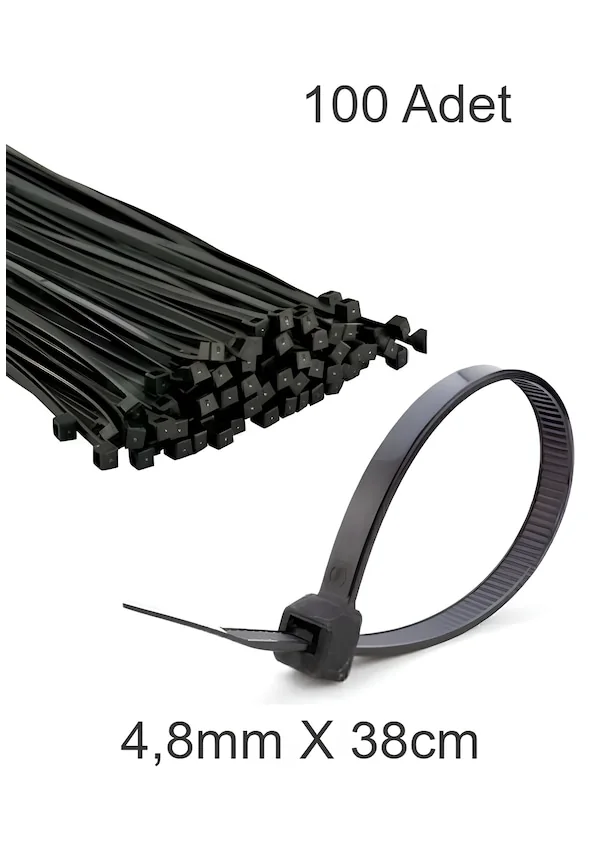 HONT Cintillo Sujecion De Nylon 380X4.8 MM X 100 Und Negro- CIN-380-1-N Hont HONT Cintillo Sujecion De Nylon 380X4.8 MM X 100 Und Negro- CIN-380-1-N Hont CIN-380-1-N