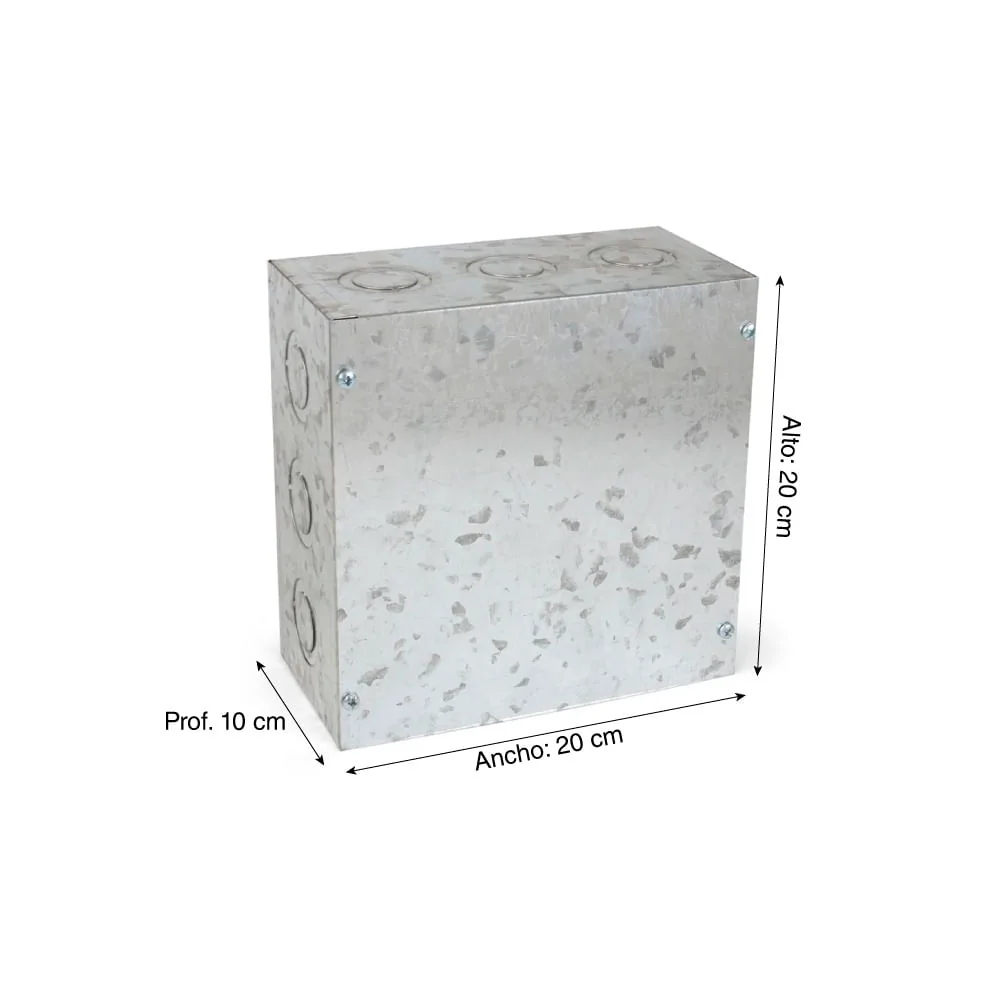 JORMEN Caja De Paso F°g° 200X200X100 MM (8"X8"X4") C/S 3/4" E: 1.5 MM Pesada Troquelada- Jormen JORMEN Caja De Paso F°g° 200X200X100 MM (8"X8"X4") C/S 3/4" E: 1.5 MM Pesada Troquelada- Jormen BC000318