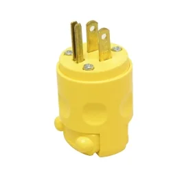 LEVITON Enchufe Plano 2P+T 15 A PVC Amarillo 515-PV - Leviton LEVITON Enchufe Plano 2P+T 15 A PVC Amarillo 515-PV - Leviton 515-PV