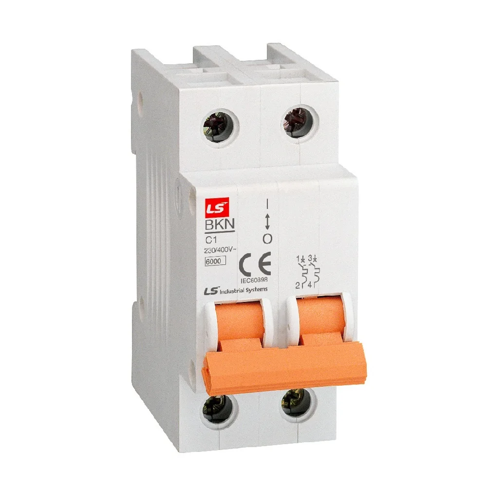LS Interruptor Termomagnetico Riel BKN 2X10A, 6KA/415V LS 4101302