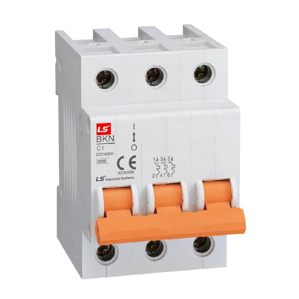 LS Interruptor Termomagnetico Riel BKN 3X20A, 6KA/415V LS 4101315