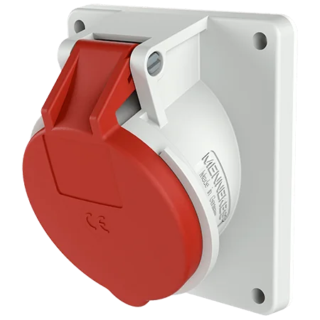 MENNEKES Toma Empotrable 16AMP 3P+N+T 415V Rojo 6H IP44- 1473 Mennekes 1473
