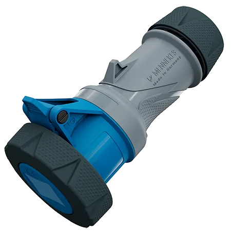 MENNEKES Toma Aereo 16AMP 2P+T 250V Azul 6H IP67/IP69 (14620 Reemplaza Al 540) 14620
