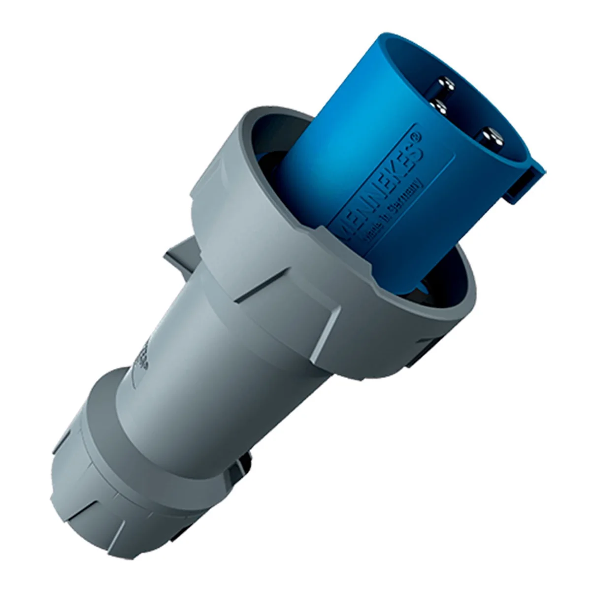 MENNEKES Enchufe 63AMP 2P+T 250V Azul 6H Powertop Plus IP67- 3303 Mennekes 3303