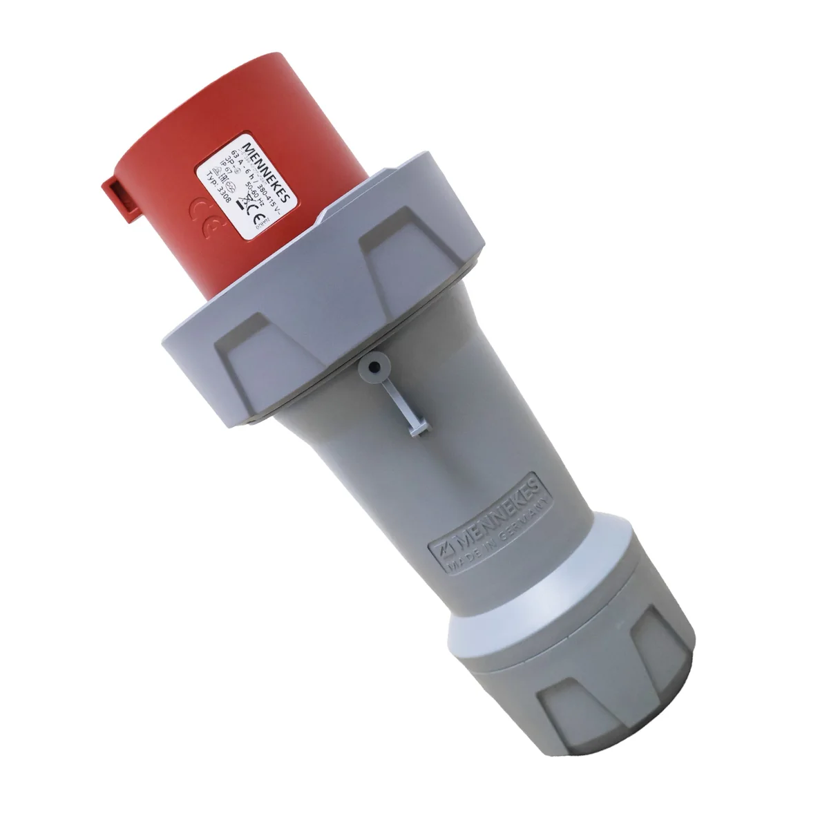 MENNEKES Enchufe 63AMP 3P+T 415V Rojo 6H Powertop Plus IP67- 3308 Mennekes 3308