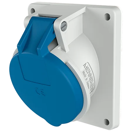 MENNEKES Toma Empotrable 16AMP 3P+T 250V Azul 9H IP44- 1466 Mennekes 1466