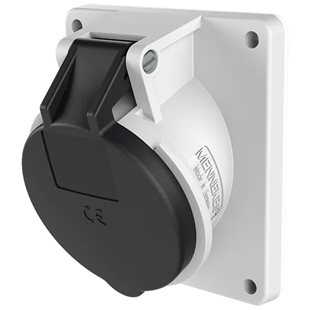 MENNEKES Toma Empotrable 32AMP 3P+T 500V Negro 7H IP44- 1497 Mennekes 1497
