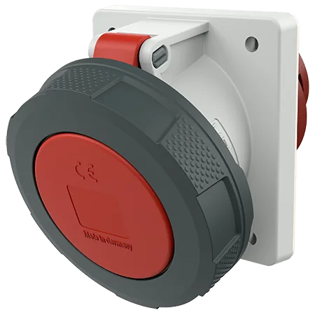 MENNEKES Toma Empotrable 63AMP 3P+T 415V Rojo 6H IP67 Codigo: 205A - Mennekes 205A