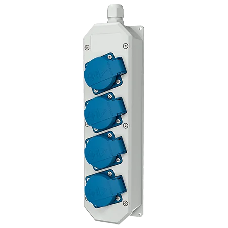MENNEKES Supresor (Extensión) 4 Servicios Schuko 16AMP 2P+T 250V 6H -IP44- 88678 Mennekes 88678
