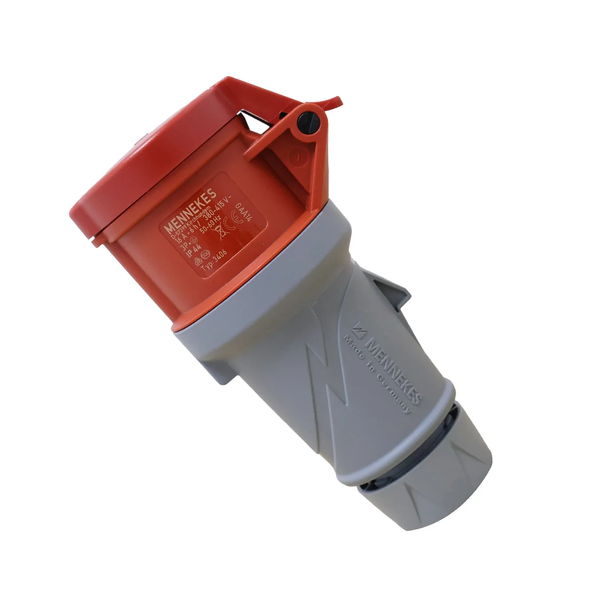 MENNEKES Toma Aereo 16AMP 3P+T 415V Rojo 6H IP44- 3406 Mennekes Powertop Plus 3406