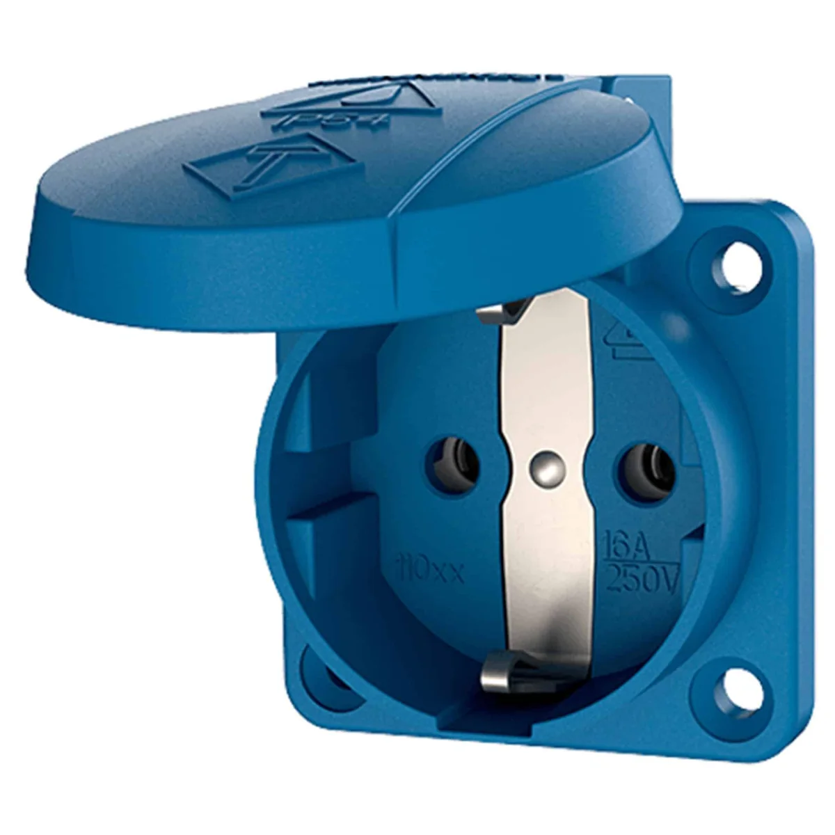 MENNEKES Toma Empotrable Schuko Azul 16AMP 2P+T 250V IP54- 11011 Mennekes 11011