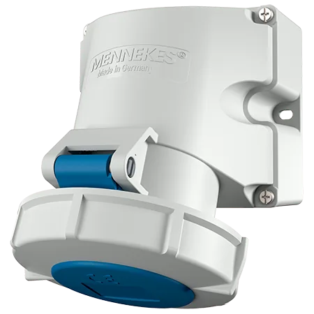 MENNEKES Toma Visible 32AMP 3P+T 250V Azul 9H IP67 Libre De Halogeno IP67- 9371- 1205 Mennekes 9371