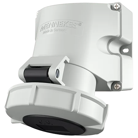 MENNEKES Toma Visible 32AMP 3P+T 500V Negro 7H IP67 Libre De Halogeno- 9373- Mennekes 9373