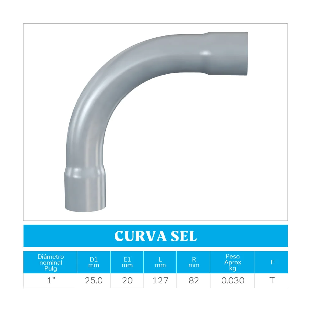 PAVCO VINDUIT Curva PVC Sel 1"- Pavco BC000507
