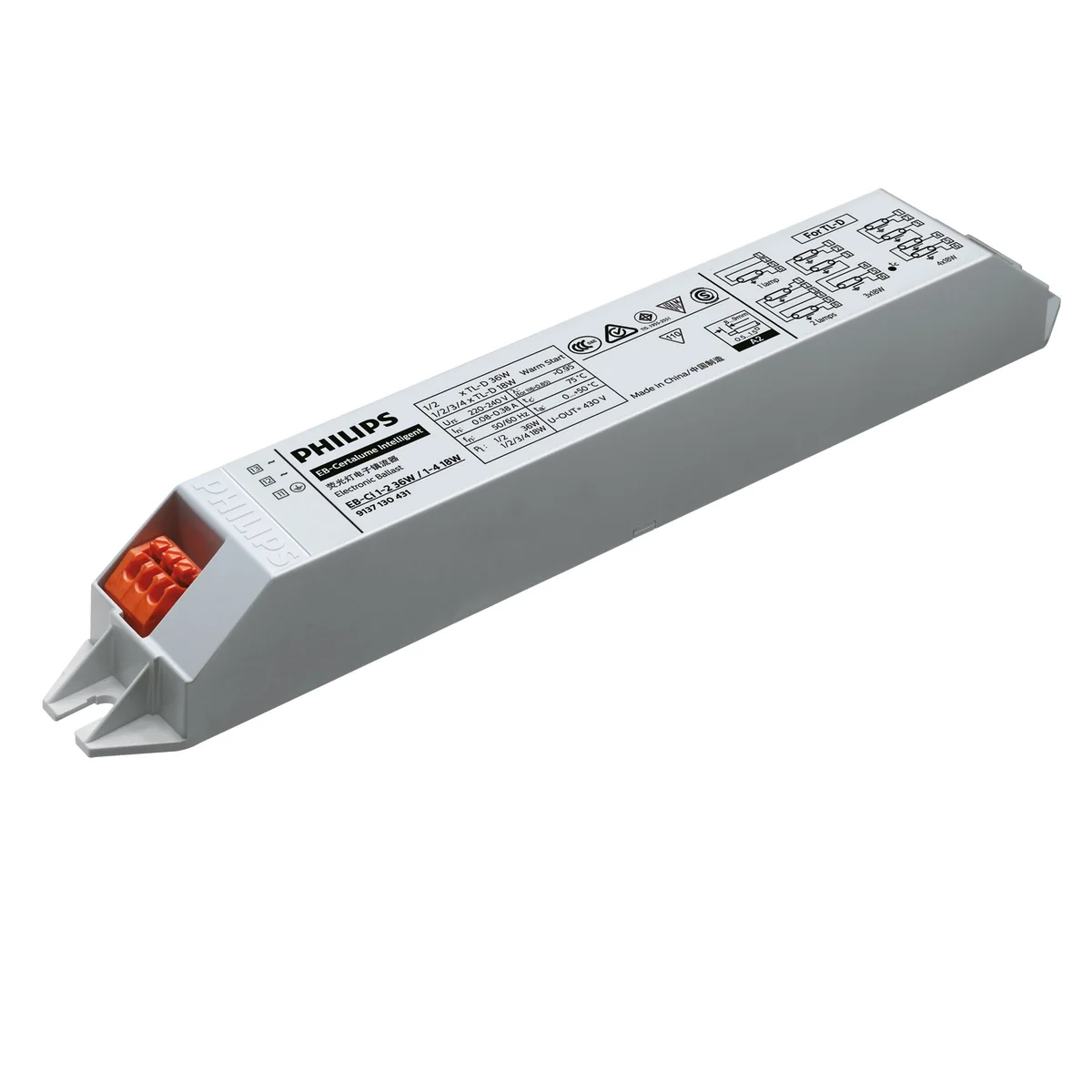 PHILIPS Balastro Electronico 2 X 36 W-4 X 18 W Eb-Ci / BAL-ELE-2X36 - Philips EB-CI