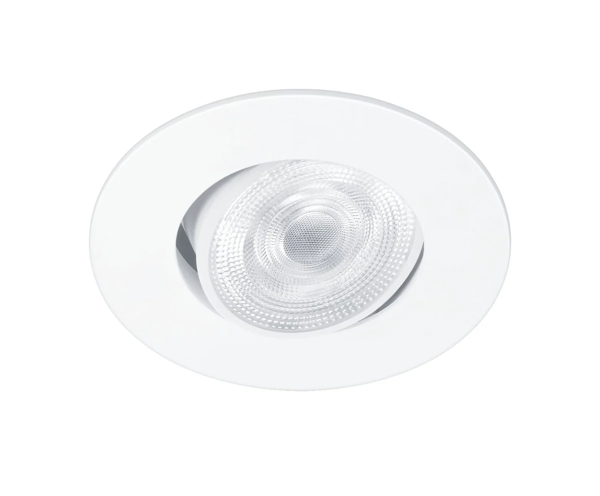 PHILIPS Luminaria LED Spot Circul 6.2W 110-240V 2700K IP20 Empot 500LM Bl SL052 Spotlight SPOT2700K Philips SPOT2700K