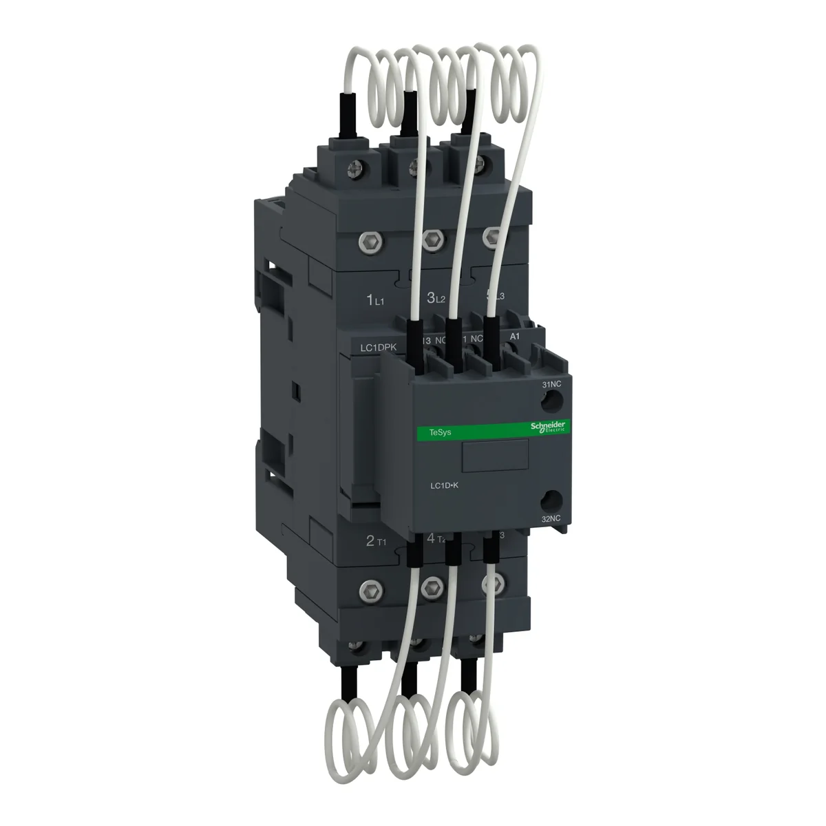 SCHNEIDER Contactor Para Condensador 22 Kvar En 230 V; 43 Kvar En 440 V LC1DTKM7 Schneider LC1DTKM7