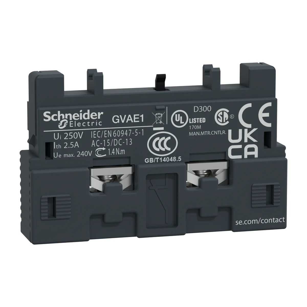 SCHNEIDER Block Contacto Auxiliar Frontal 1NANC P/GV2-GV3 Tesys GVAE1 TMP-20260825103154