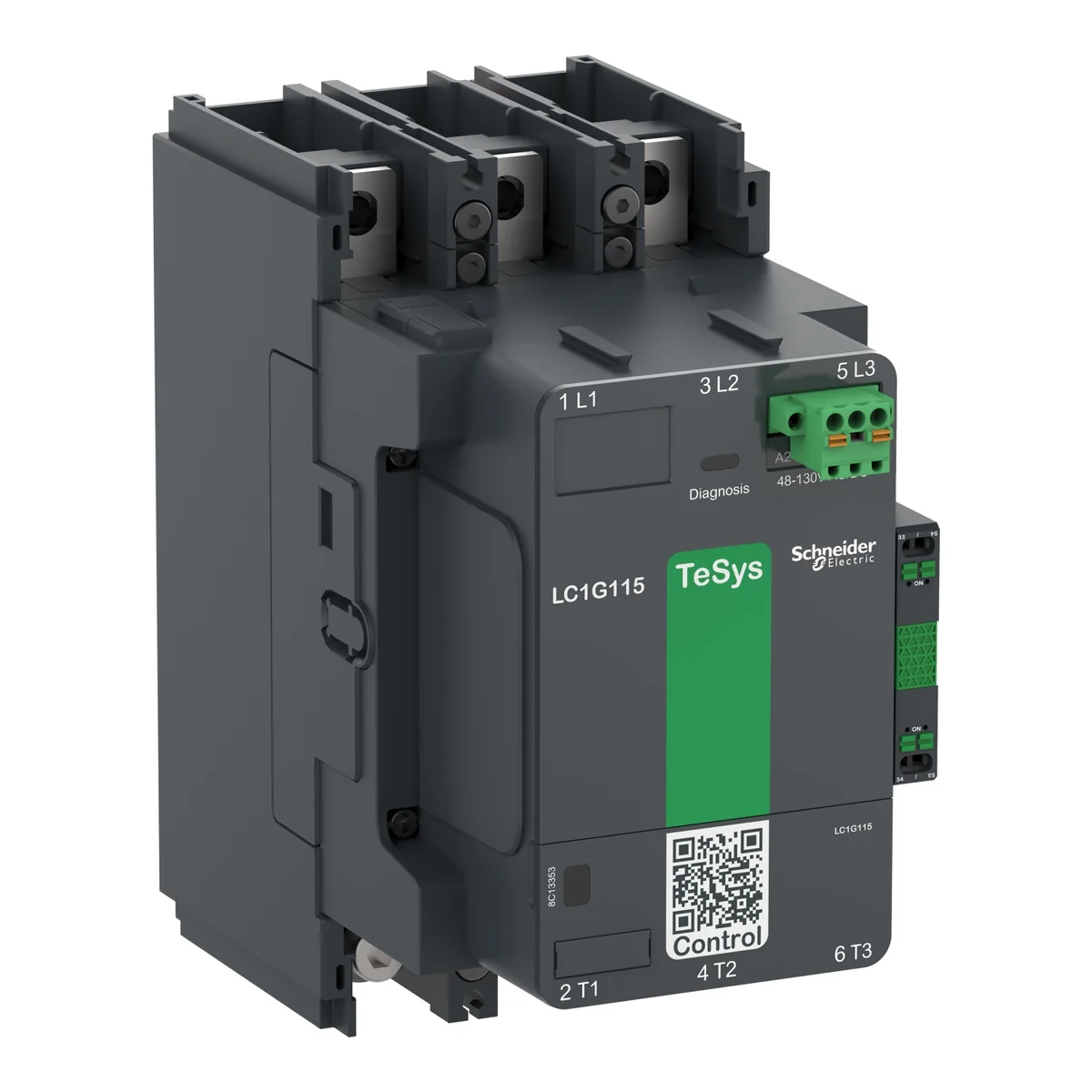 SCHNEIDER Contactor Trifasico Tesys G 185A 100-250V Ac/Dc, 50/60 HZ, Referencia: LC1G185KUEN, Marca: Schneider C185A