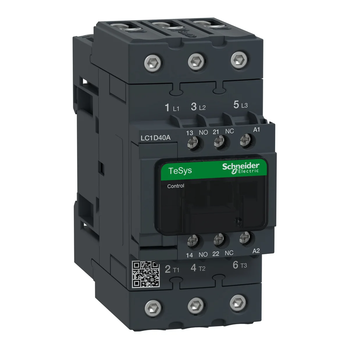 SCHNEIDER Contactor Trifásico 40 A Bobina 220 VAC,1NA+1NC, Tesys LC1D40AM7 Schneider LC1D40AM7