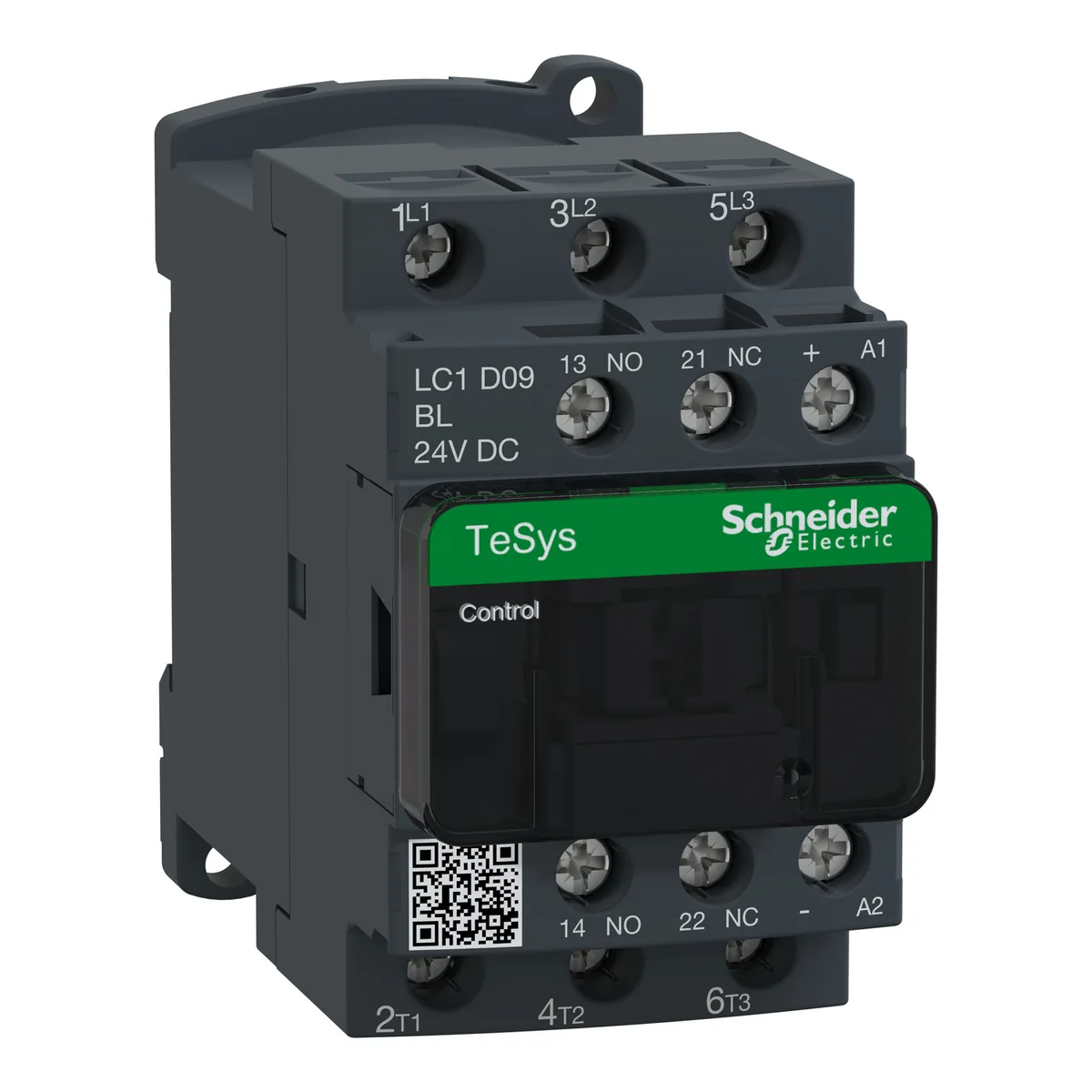 SCHNEIDER Contactor Potencia Magnetico 3P 9A AC3 24VDC 1AN+1NC Tesys LC1D09BL Schneider LC1D09BL