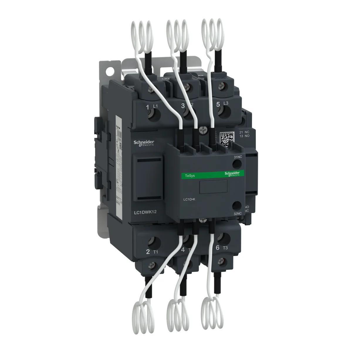 SCHNEIDER Contactor Para Condensador 35/67 Kvar En 230 V; 67 Kvar En 220 V LC1DWK12M7 Schneider LC1DWK12M7