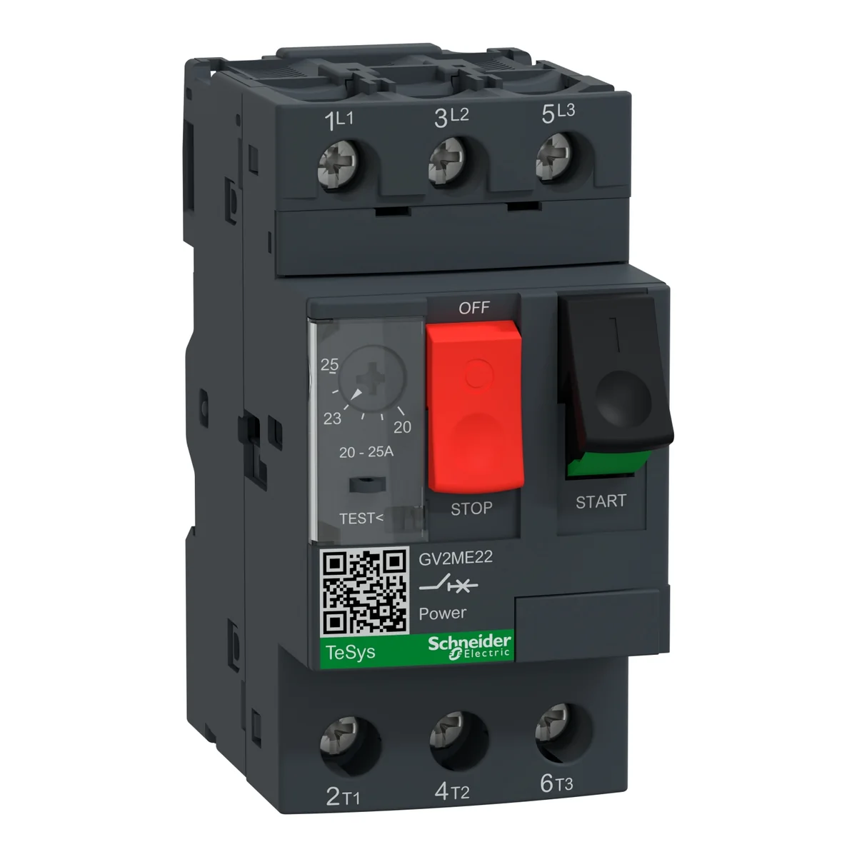 SCHNEIDER Guardamotor Magneto-Térmico 3P 20 - 25 A Tesys GV2ME22 Schneider GV2ME22