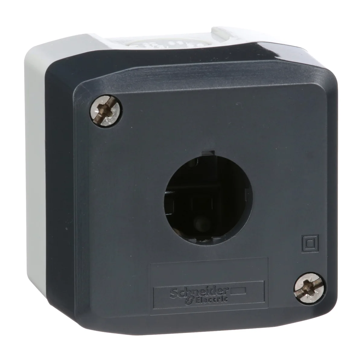 SCHNEIDER Caja Vacia Gris, 1 Orificio Harmony XALD01 Schneider XALD01
