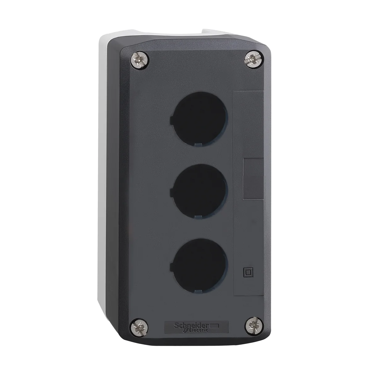 SCHNEIDER Caja Vacia Gris, 3 Orificio Harmony XALD03 Schneider XALD03