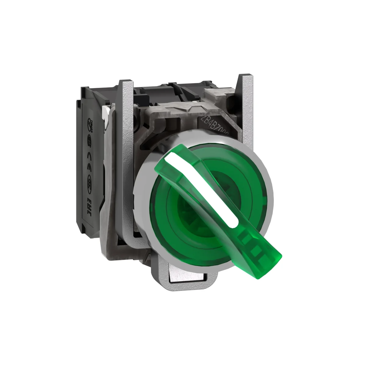 SCHNEIDER Selector Lumin. Maneta Corta 2 Posic Metal Verde 22MM 1NA+1NC Harmony XB4BK123B5