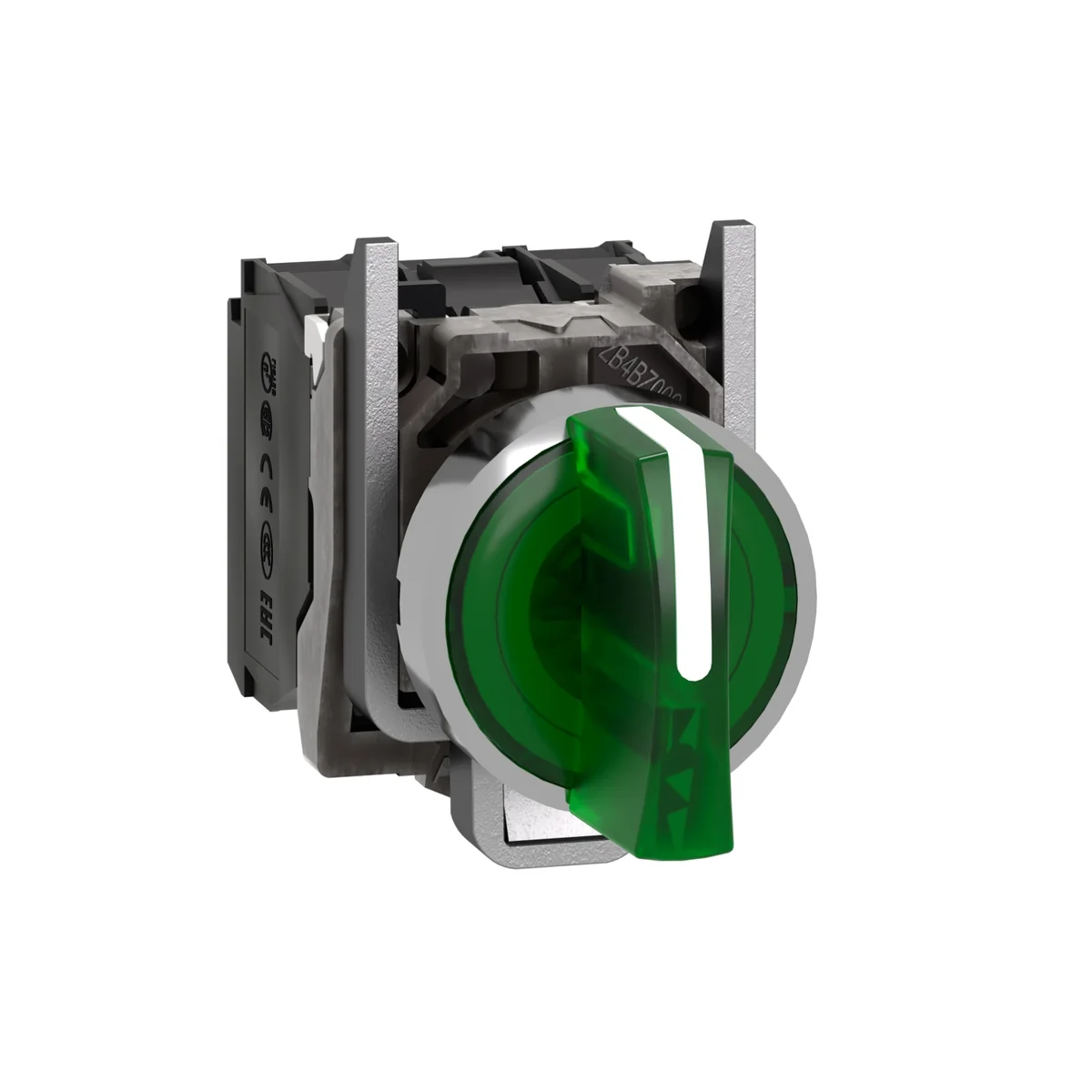 SCHNEIDER Selector Luminoso 3 Posiciones Fijas Schneider Und 3.00 540.22 Verde,c/Led 230/240VAC XB4BK133M5 - Schneider XB4BK133M5