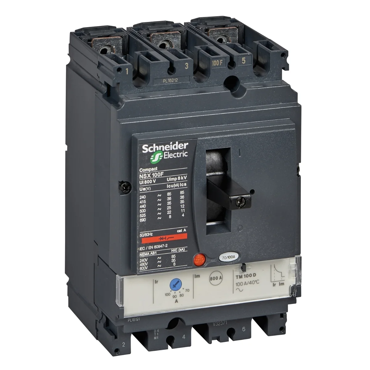 SCHNEIDER Interruptor Termomagnético 3P Reg. 11.2-16 A 35 Ka 440 Vac LV429637 Schneider LV429637