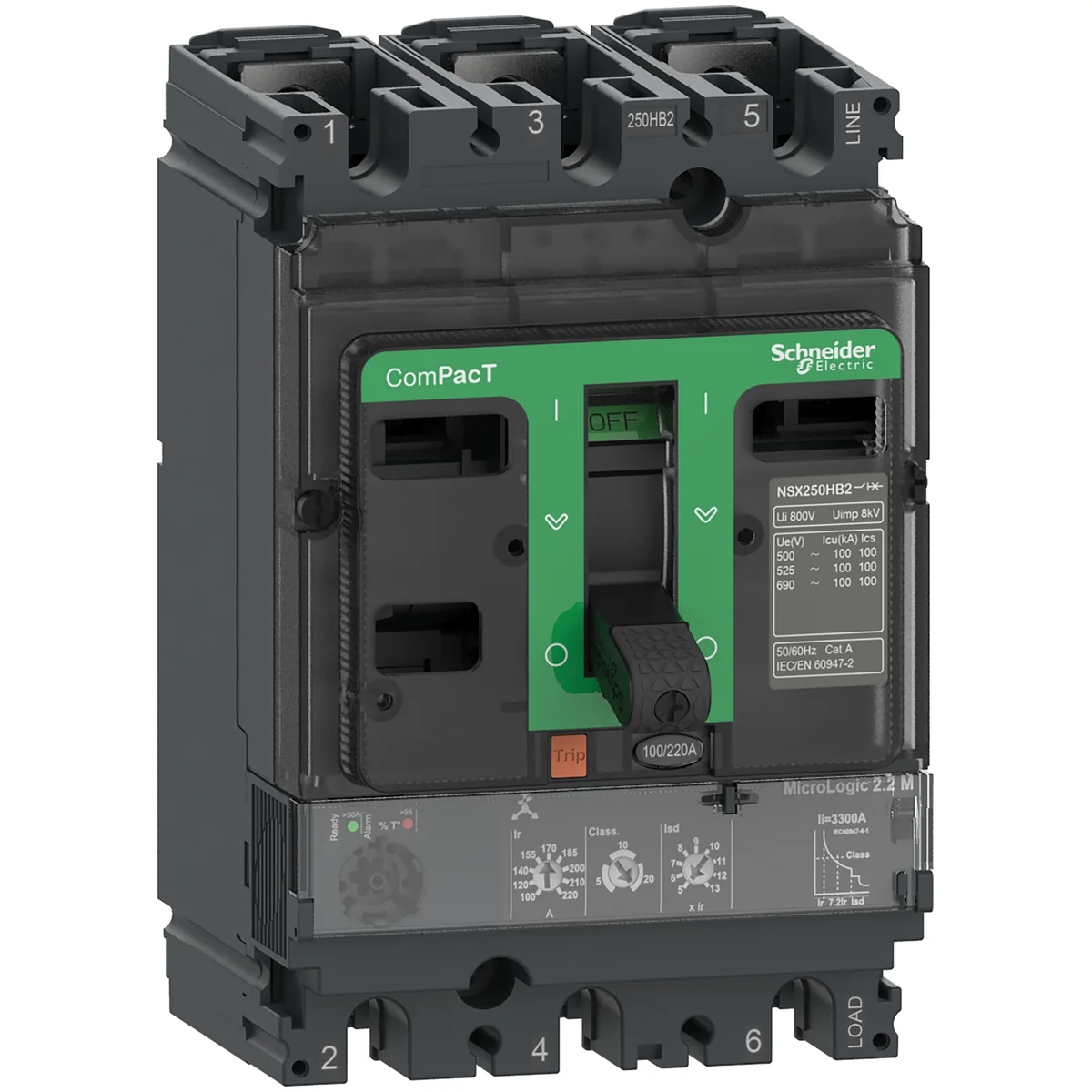 SCHNEIDER Interruptor Termomagnetico Compact NSX160H (70-150A) 70KA 380VAC 50/60 HZ C16H32M150 Schneider SCHNEIDER Interruptor Termomagnetico Compact NSX160H (70-150A) 70KA 380VAC 50/60 HZ C16H32M150 Schneider C16H32M150