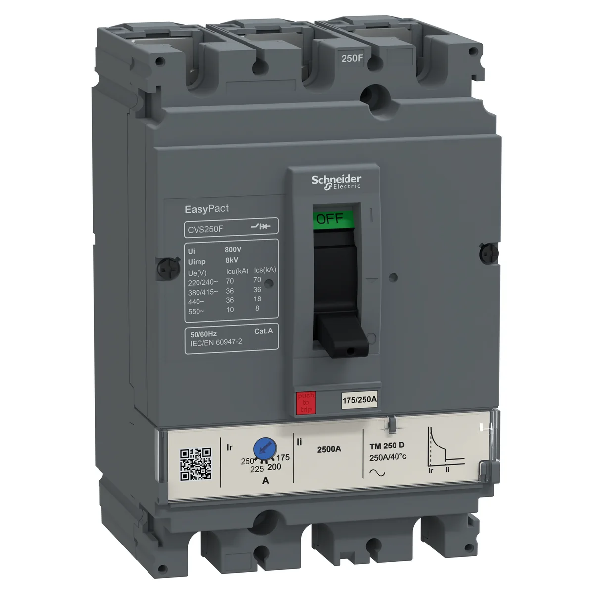 SCHNEIDER Interruptor Aut Caja Mold 3P Regul 28-40A 36KA 380/415VAC Tmd Easypact CVS100F LV510333 Schneider LV510333