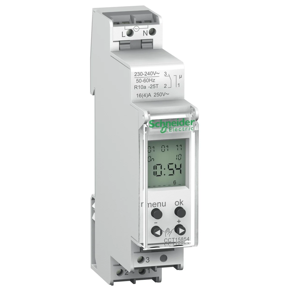 SCHNEIDER Interruptor Horario Digital Diario/Semanal 230 Vac 16 A CCT15854 Schneider CCT15854