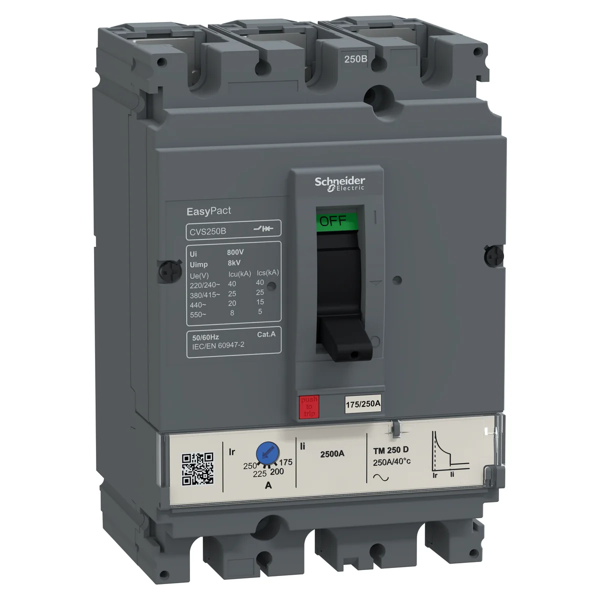 SCHNEIDER Int Termomagnetico Reg 3P 175 -250A 25KA 380/415V LV525303 Schneider LV525303