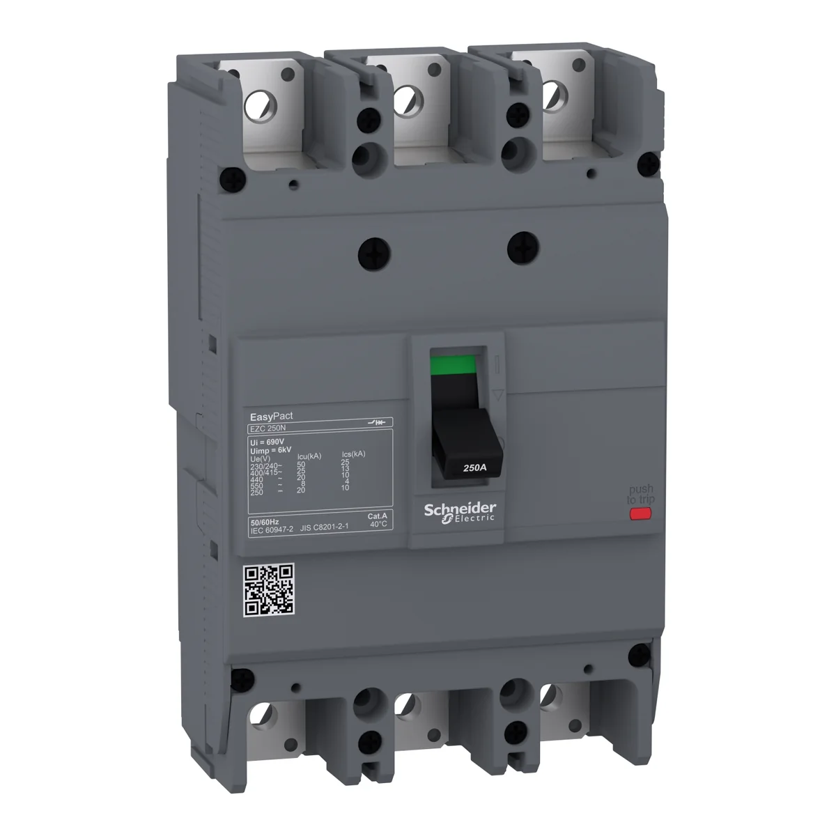 SCHNEIDER Interruptor Termomagnético 3P 200 A EZC250 25KA 415V EZC250N3200 Schneider EZC250N3200