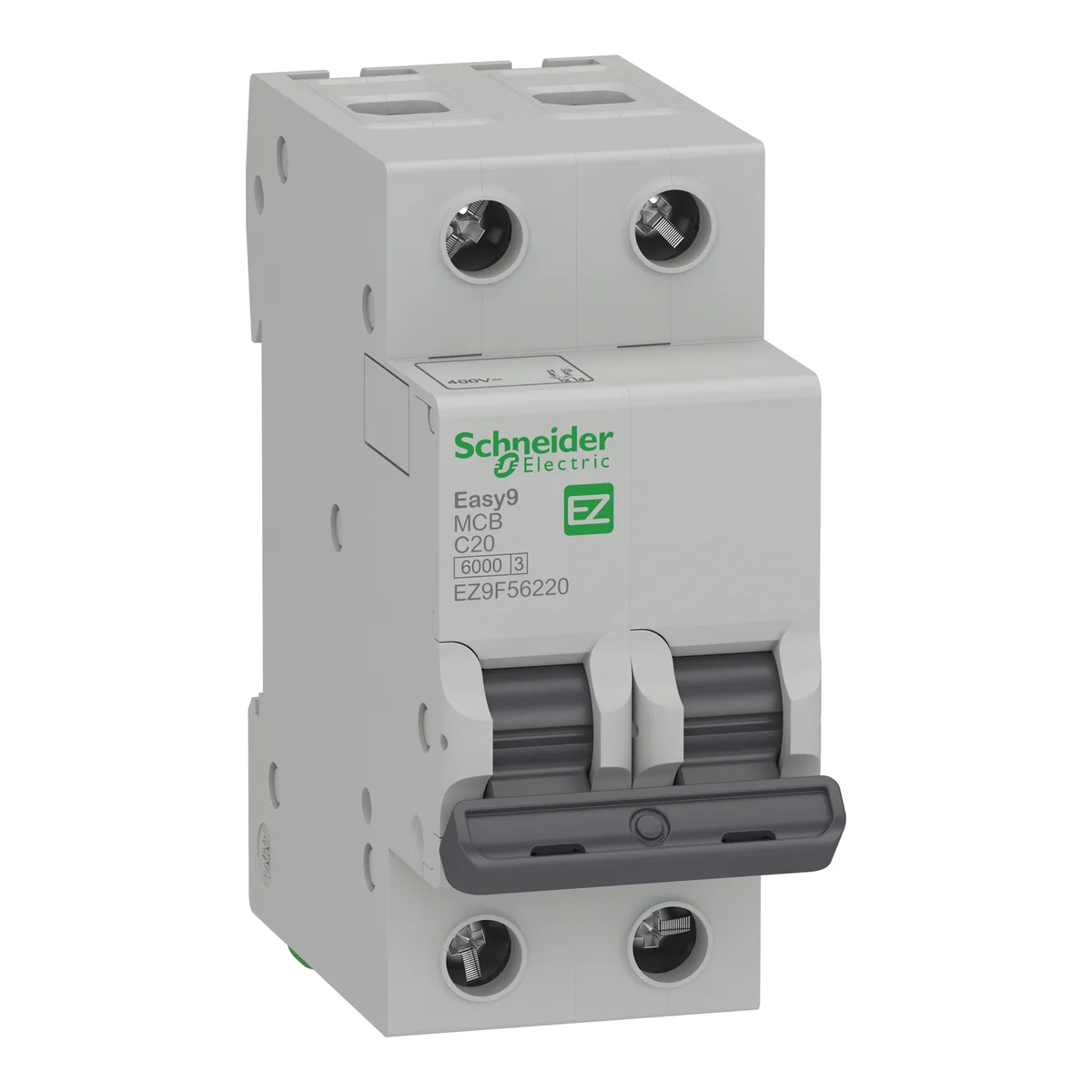 SCHNEIDER Interruptor Termomagnetico 2P 20 A 10KA/230 V P/Riel EASY9 EZ9F56220 Schneider EZ9F56220
