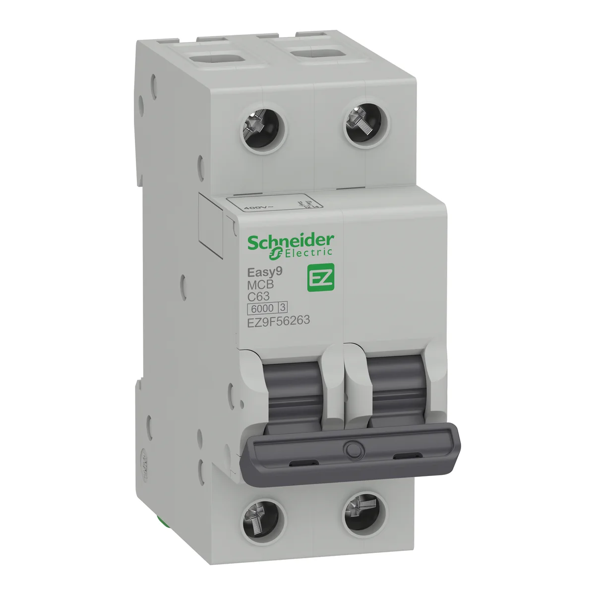 SCHNEIDER Interruptor Termomagnetico 2P 63 A 10KA/230 V P/Riel EASY9 EZ9F56263 Schneider EZ9F56263