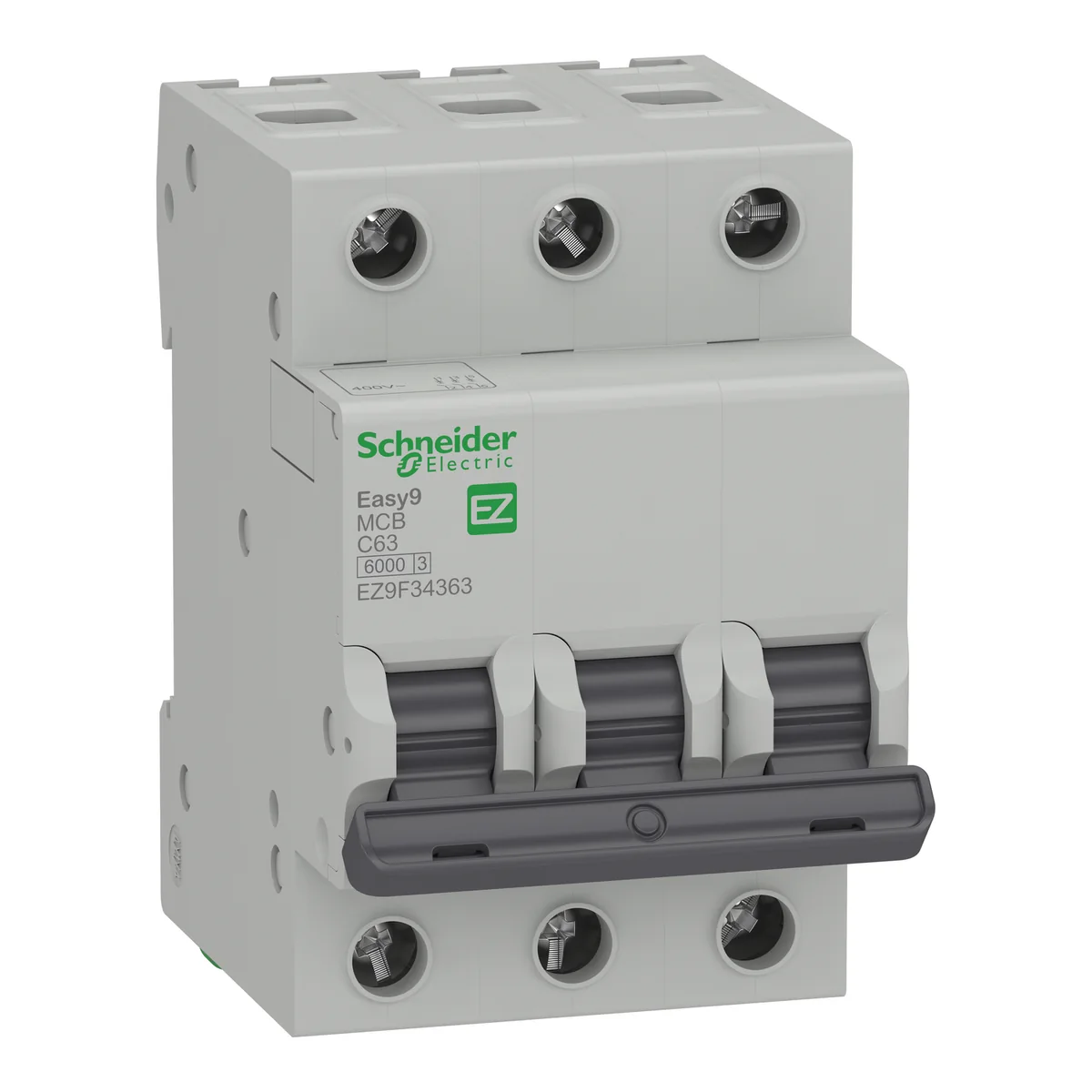 SCHNEIDER Interruptor Termomagnetico 3P 63 A 6KA/230 V P/Riel EASY9 EZ9F56363 Schneider EZ9F56363