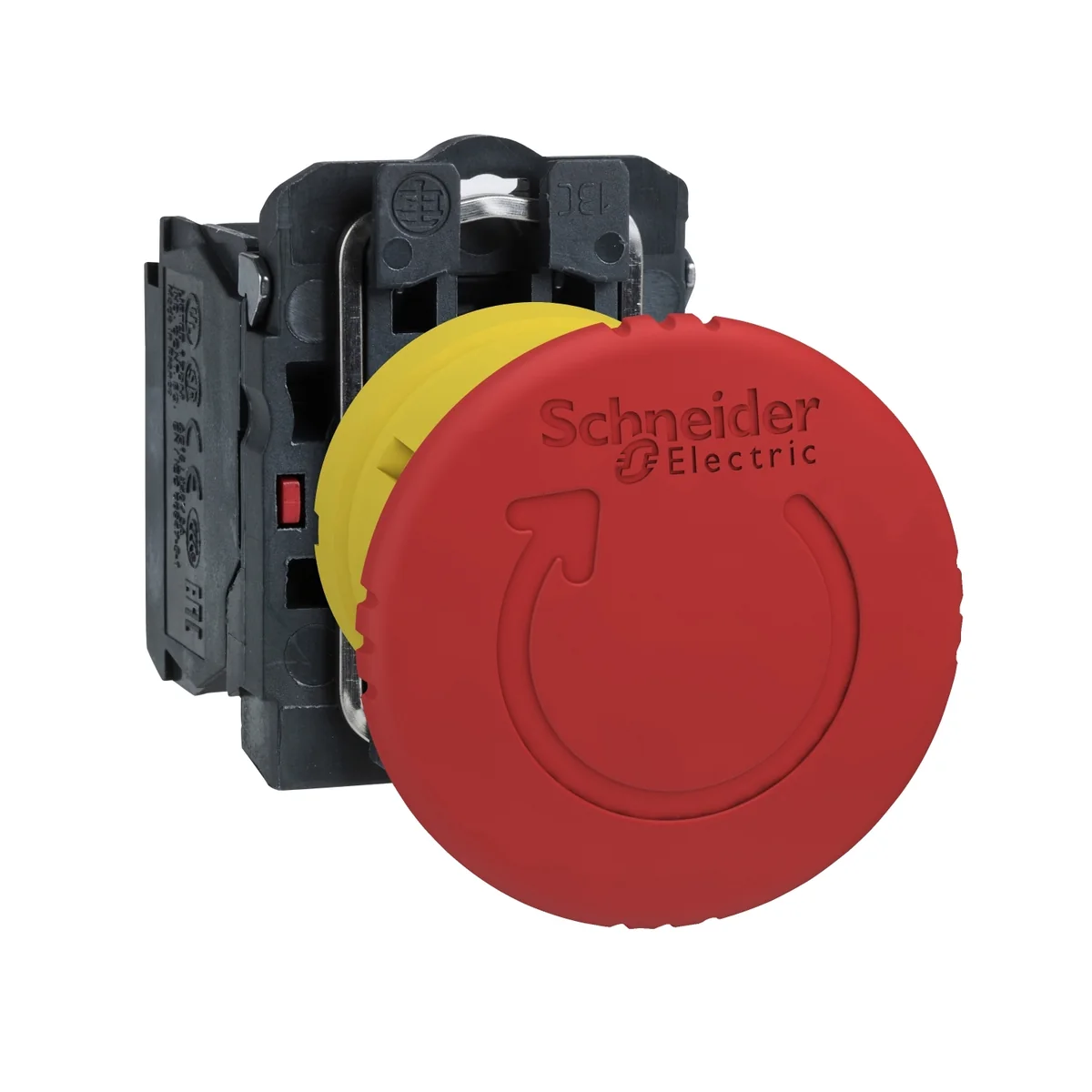 SCHNEIDER Pulsador De Emergencia Tipo Hongo Rojo Girar Desenclavar 1NC Harmony XB5AS8442 Schneider XB5AS8442