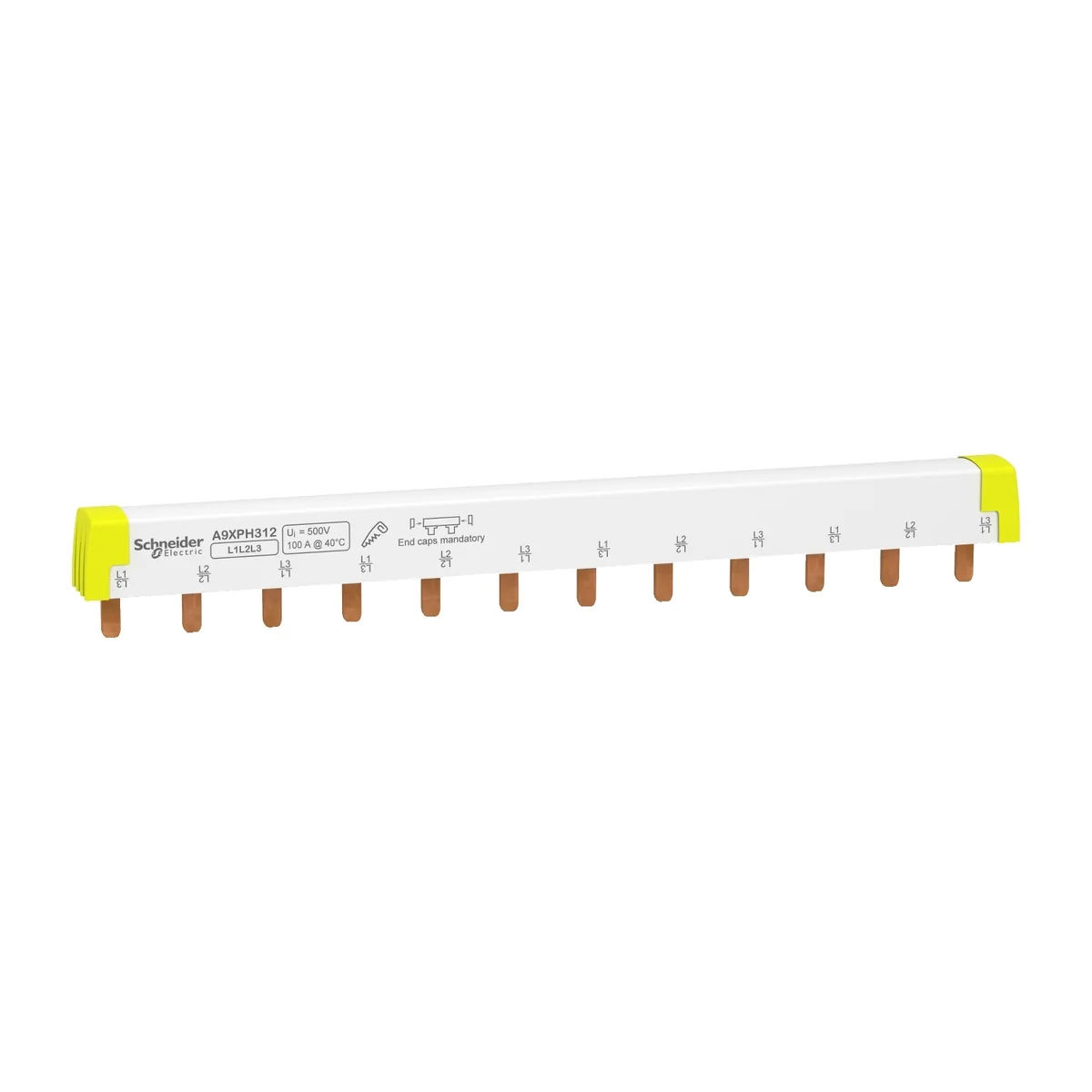SCHNEIDER Peine Trifásico De 12 Polos-Schneider A9XPH312 Schneider A9XPH312