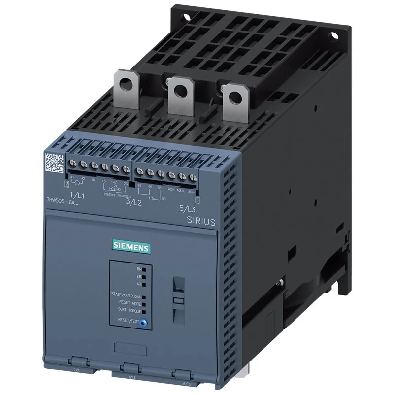 SIEMENS ARRANCADOR SUAVE 3RW50 200-480V 143A, 1AO - SIEMENS SIEMENS ARRANCADOR SUAVE 3RW50 200-480V 143A, 1AO - SIEMENS 3RW5055-6AB14