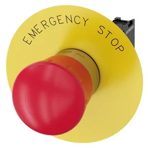 SIEMENS Pulsador De Emergencia Rojo Tipo Hongo, 1NC 3SU1150-1HB20-1CG0 - Siemens 3SU1150-1HB20-1C